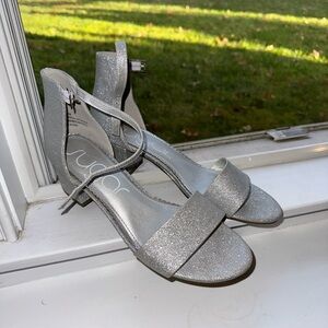 Sugar Women's Glittery Silver Sandals Size 10